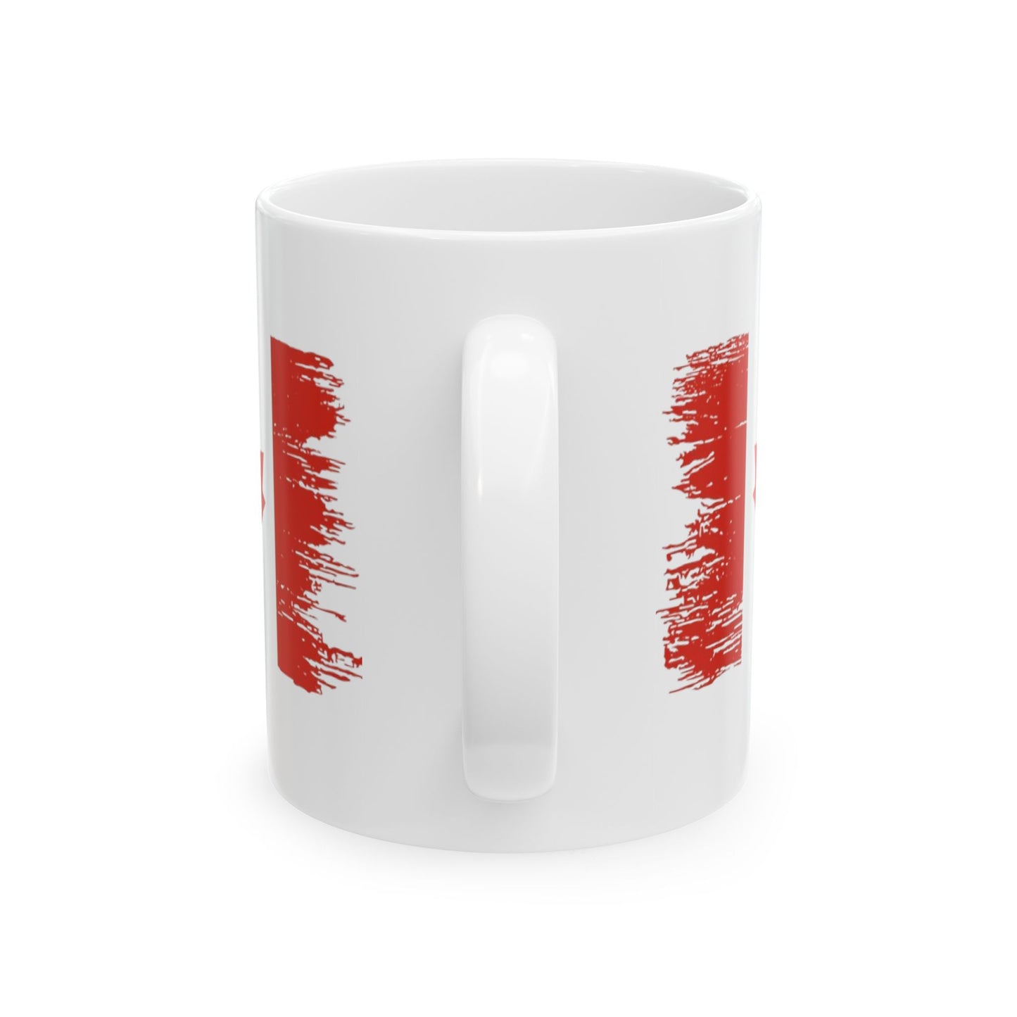 Canadian Flag Mug — Distressed Maple Leaf Coffee Cup (11oz, 15oz)
