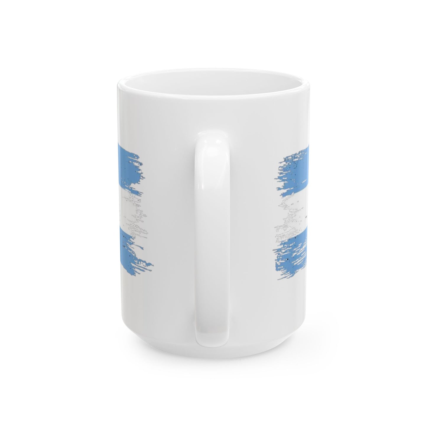 Argentina Flag Ceramic Mug – Distressed Blue & White Sun Design (11oz, 15oz)