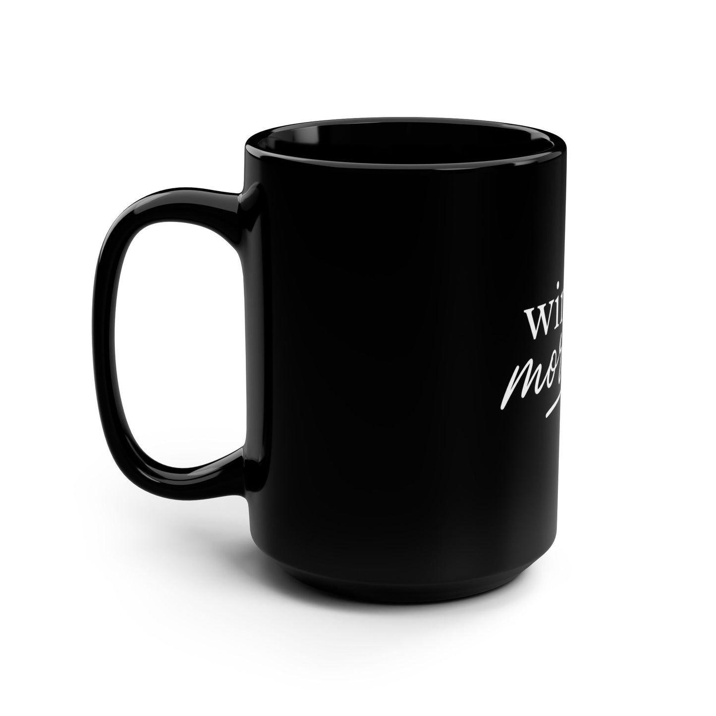 Win the Morning Black Coffee Mug — 15oz Motivational Ceramic Cup