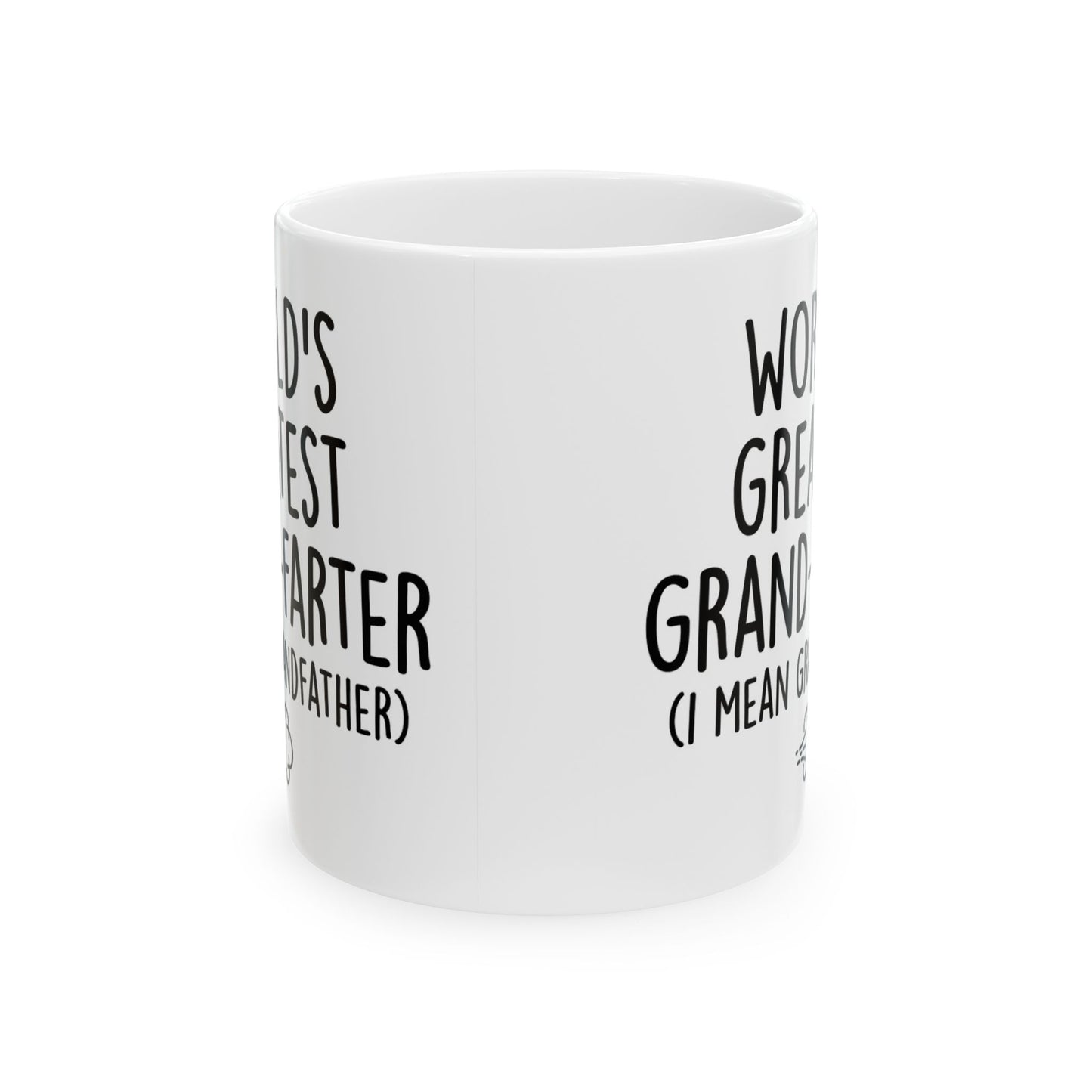 Grandpa Mug - “World’s Greatest Grand-Farter (I Mean Grandfather)” Funny Ceramic Coffee Cup