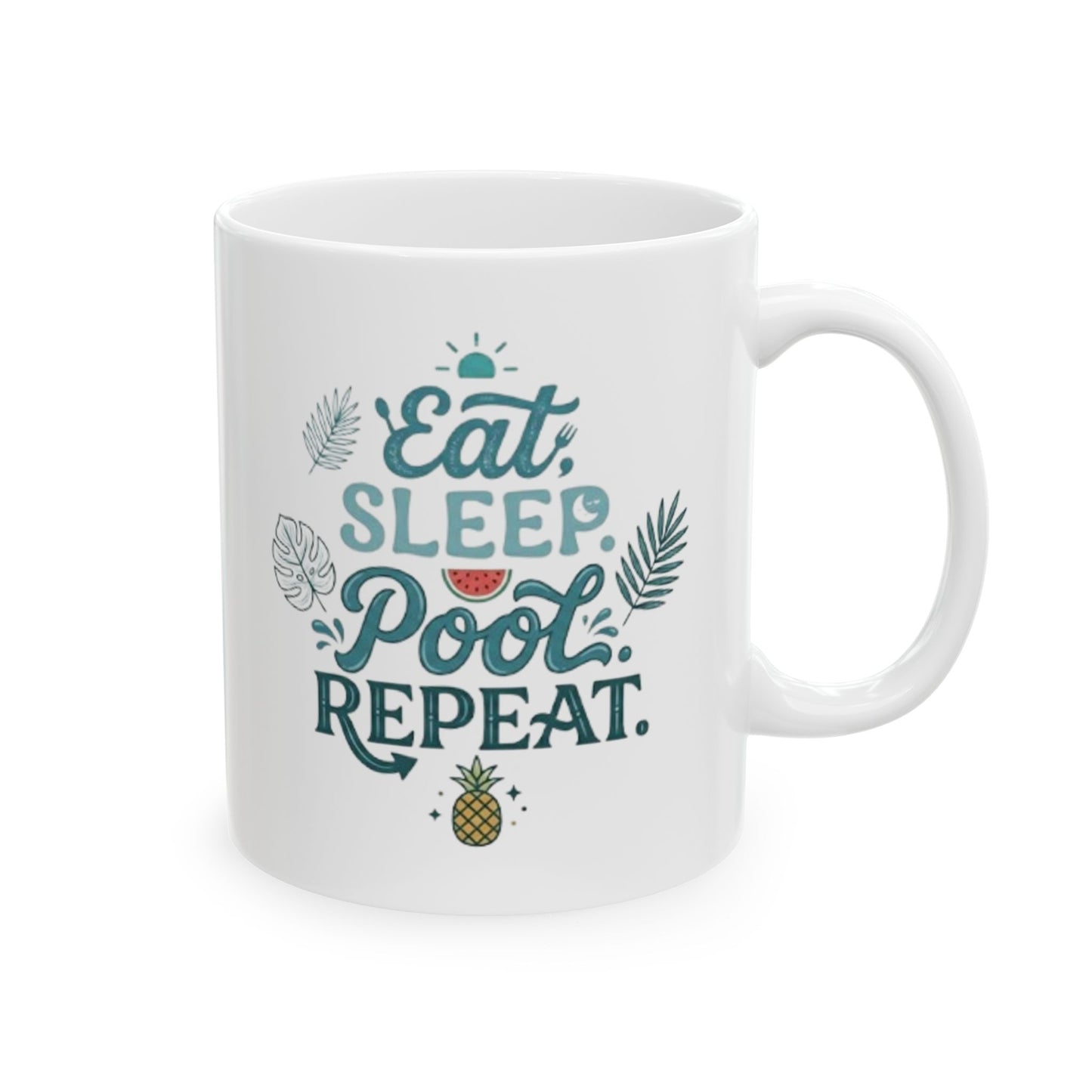 Ceramic Mug — "Keep Calm & Succulent On" Succulent Plant Coffee Cup