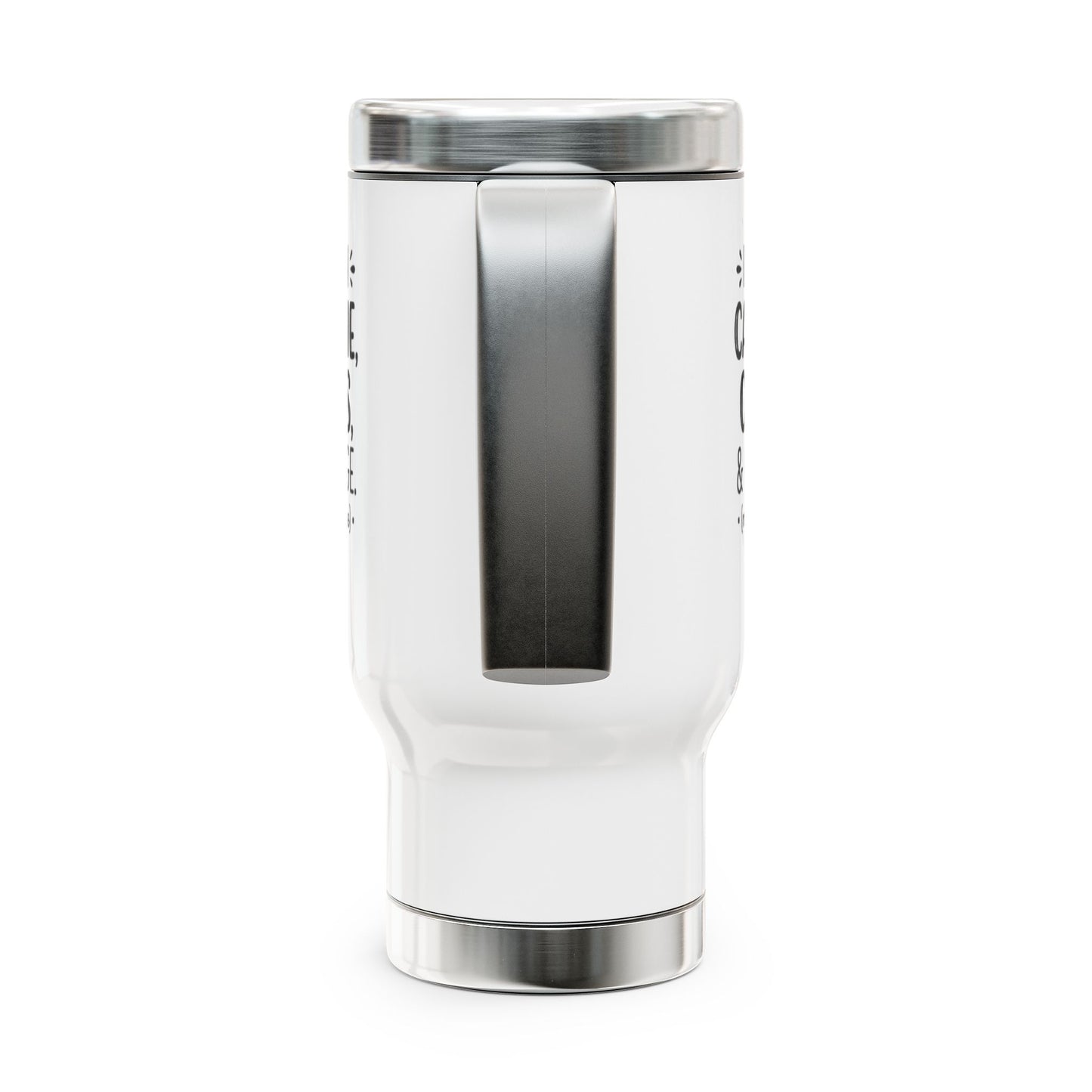 Travel Mug — "I Run on Caffeine, Chaos & Courage" 14oz Stainless Steel