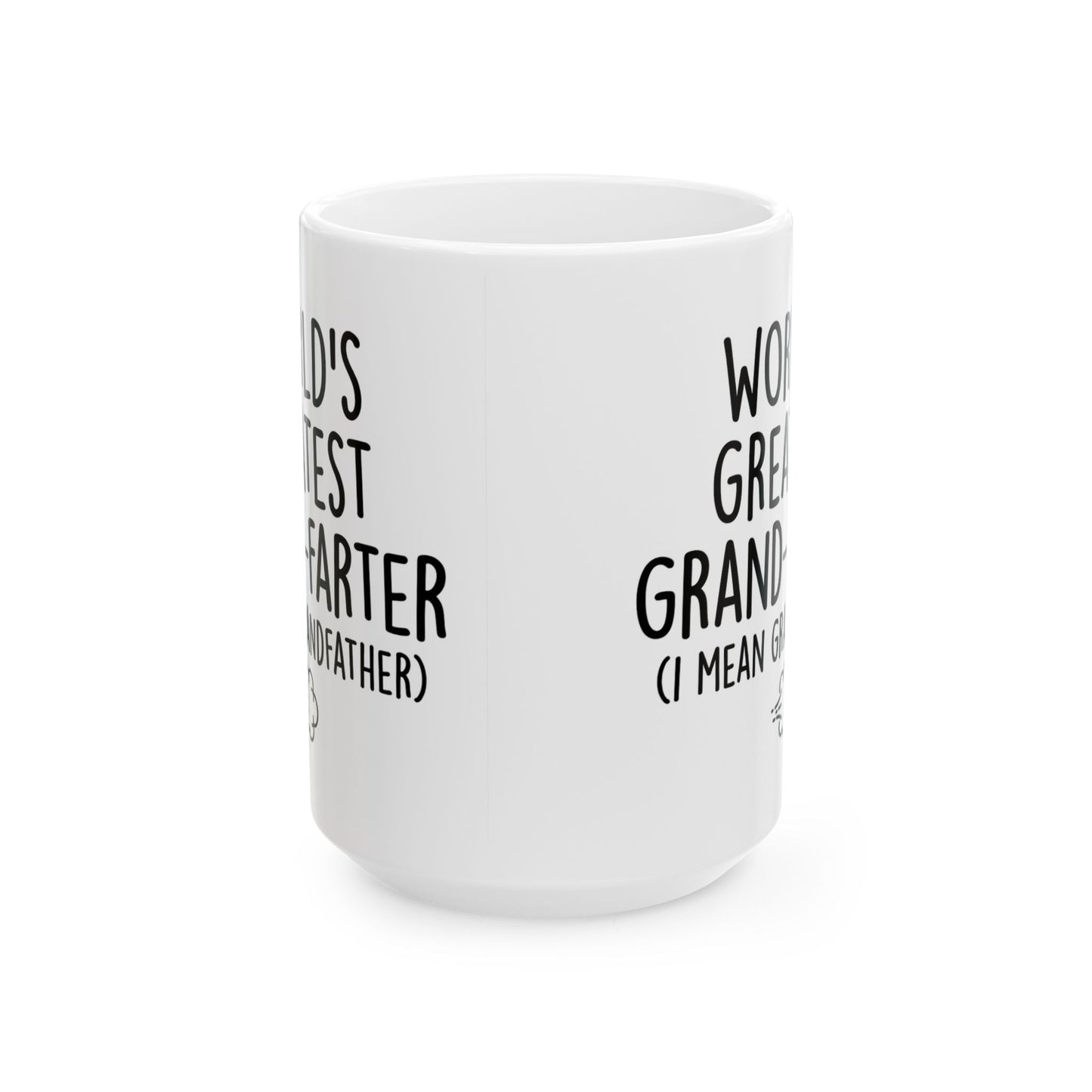 Grandpa Mug - “World’s Greatest Grand-Farter (I Mean Grandfather)” Funny Ceramic Coffee Cup